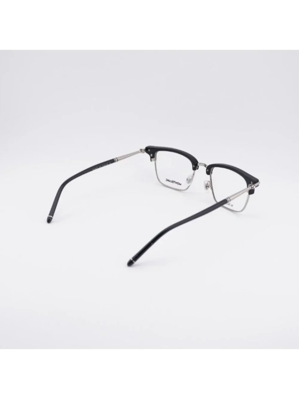 Montblanc MB0243O 001 Eyeglasses Black/Silver 52mm Square Frame